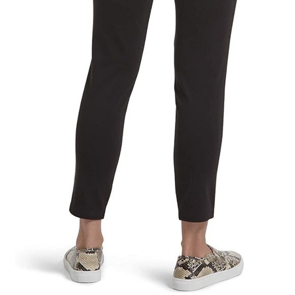 (1663) HUE Women's Ponte 7/8 Leggings Black / Whisper White Jogger - Picture 4 of 4